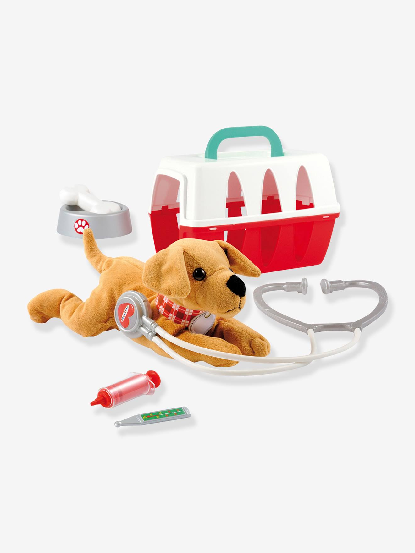 Ecoiffier Kinder Tierarztkoffer mit Plüschhund ECOIFFIER - weiß