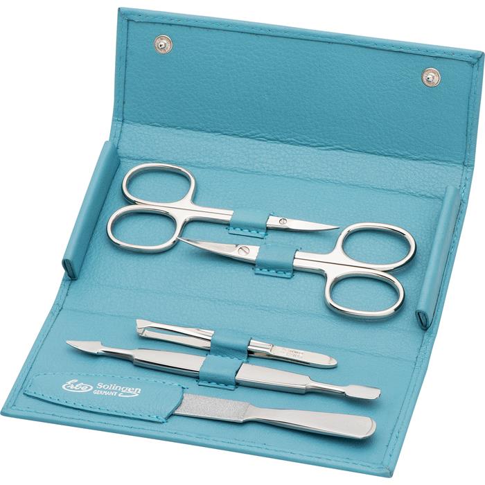 Druckknopfetiu, 5-teilig, Meerblau