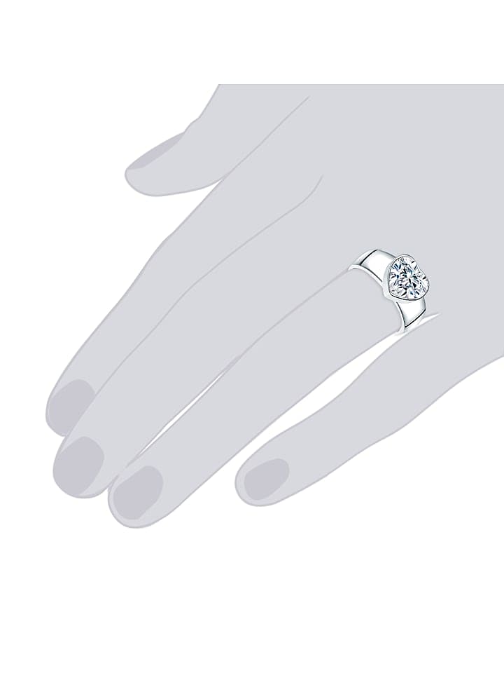 Rafaela Donata Ring Sterling Silber Zirkonia weiß in silber günstig kaufen 56