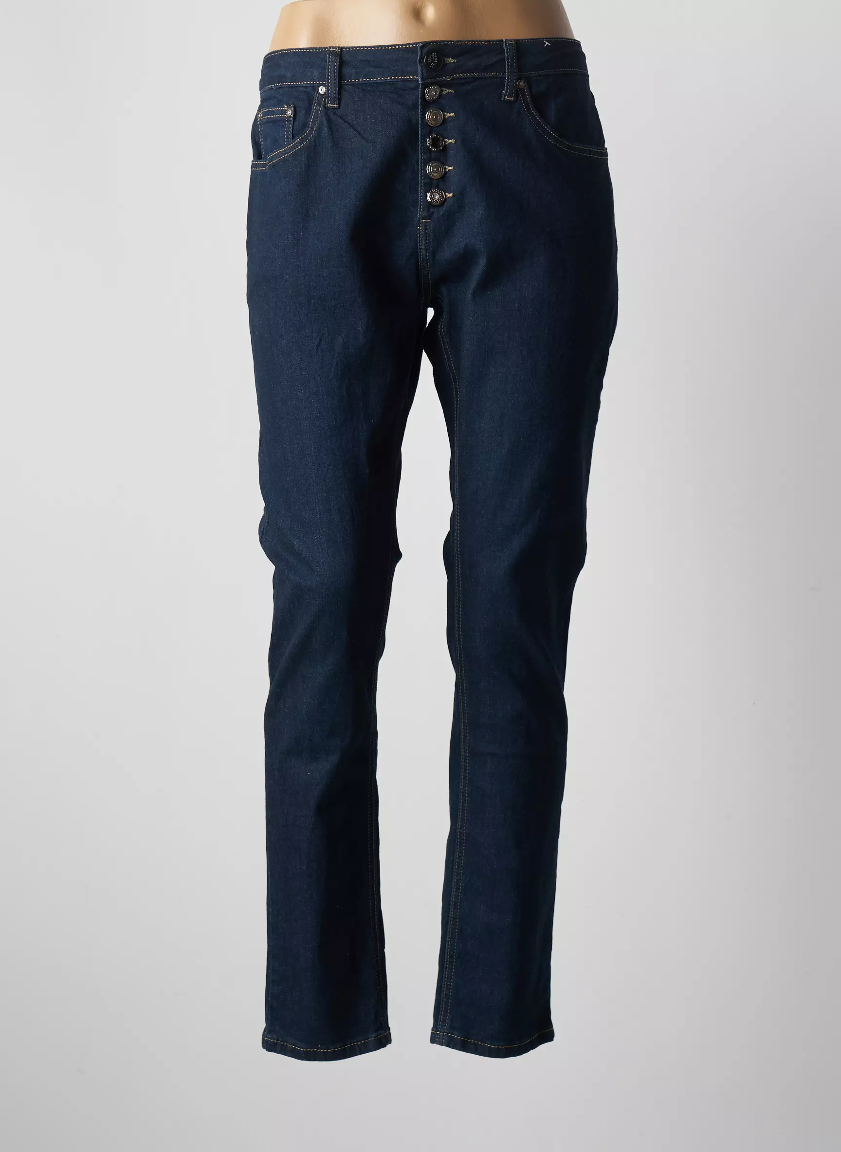 Place Du Jour Jeans Coupe Slim Femme couleur bleu