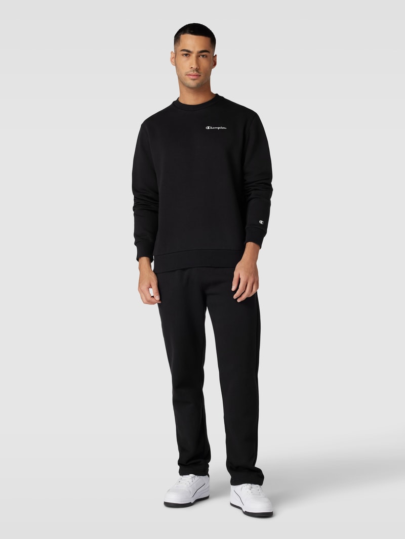 Sweatpants mit Logo-Stitching in schwarz