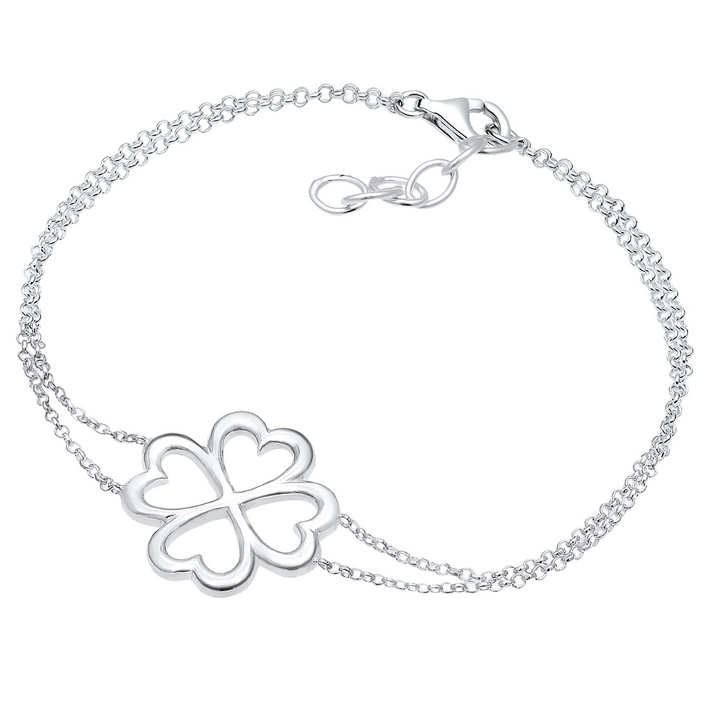Elli Elli Bracelet Kleeblatt Glücksbringer Luck 925 Silber Bracelet