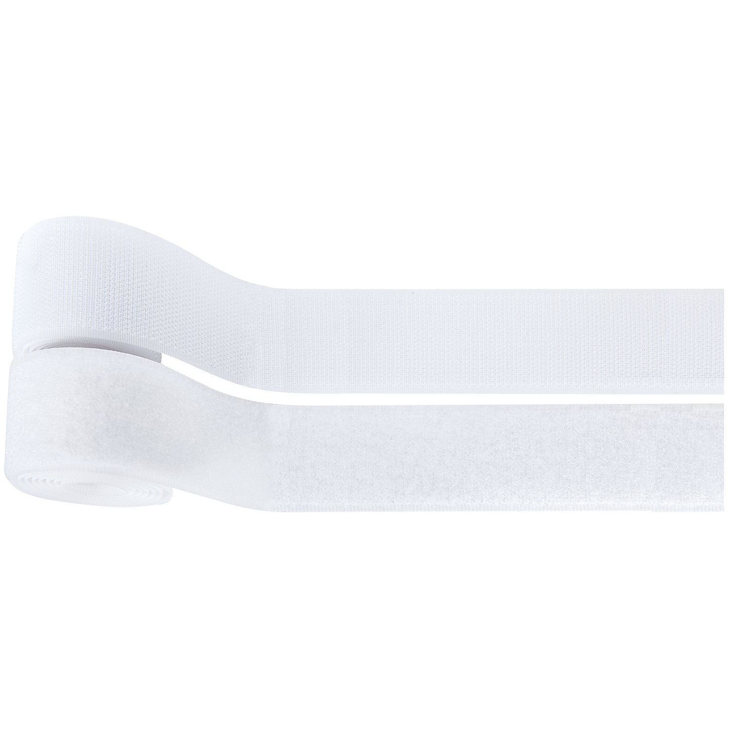 buttinette Klettverschlussband, zum Annähen, weiß, Breite: 4 cm, Inhalt: je 1 m