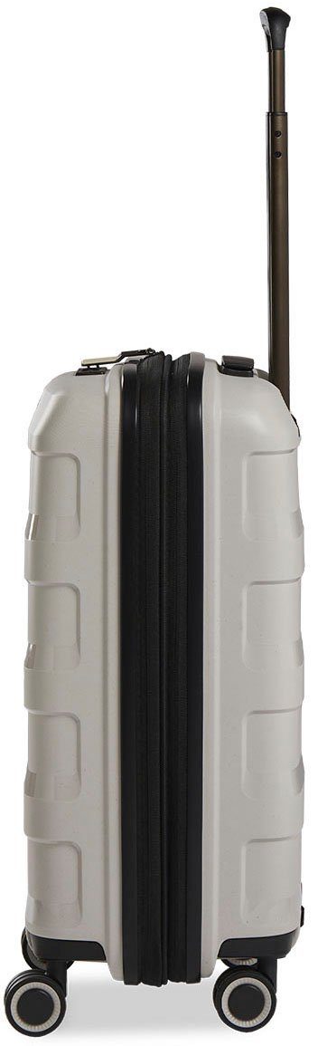 Stratic Hartschalen-Trolley Straw + S, beige, 4 Rollen, mit NFC-Chip