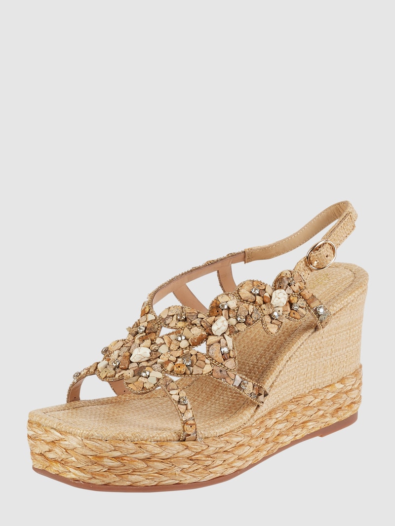 Sandalen in Flecht-Optik in sand