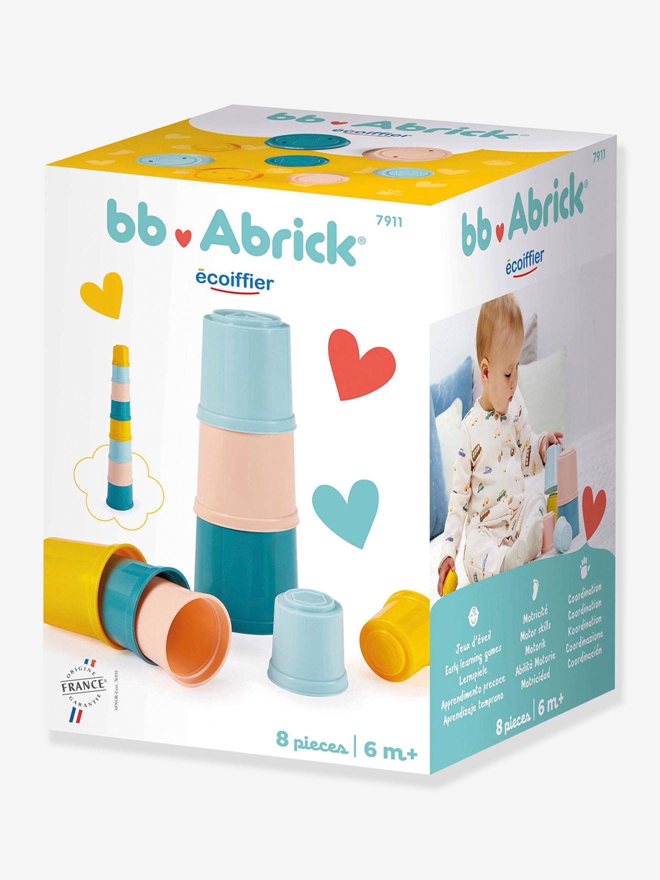 Ecoiffier 8er-Set Baby Stapeltöpfe ECOIFFIER - himmelblau