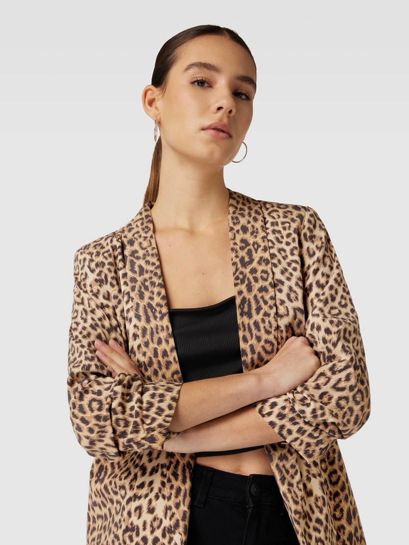 Blazer mit  Animal-Print Modell 'BOSELLA' in sand