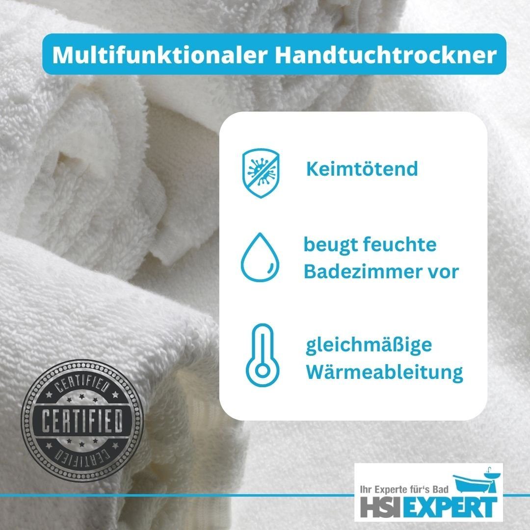 HGMBAD Badheizkörper Elektro Badheizkörper Handtuchtrockner Heizung, Heizstab-Regler