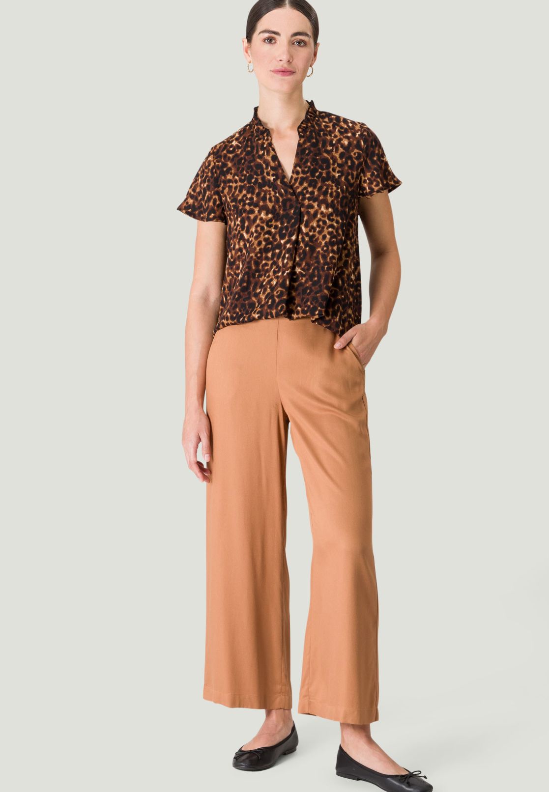 Bluse mit Leoprint