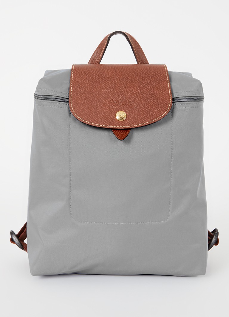 Rucsac Longchamp Le Pliage Original cu detalii din piele