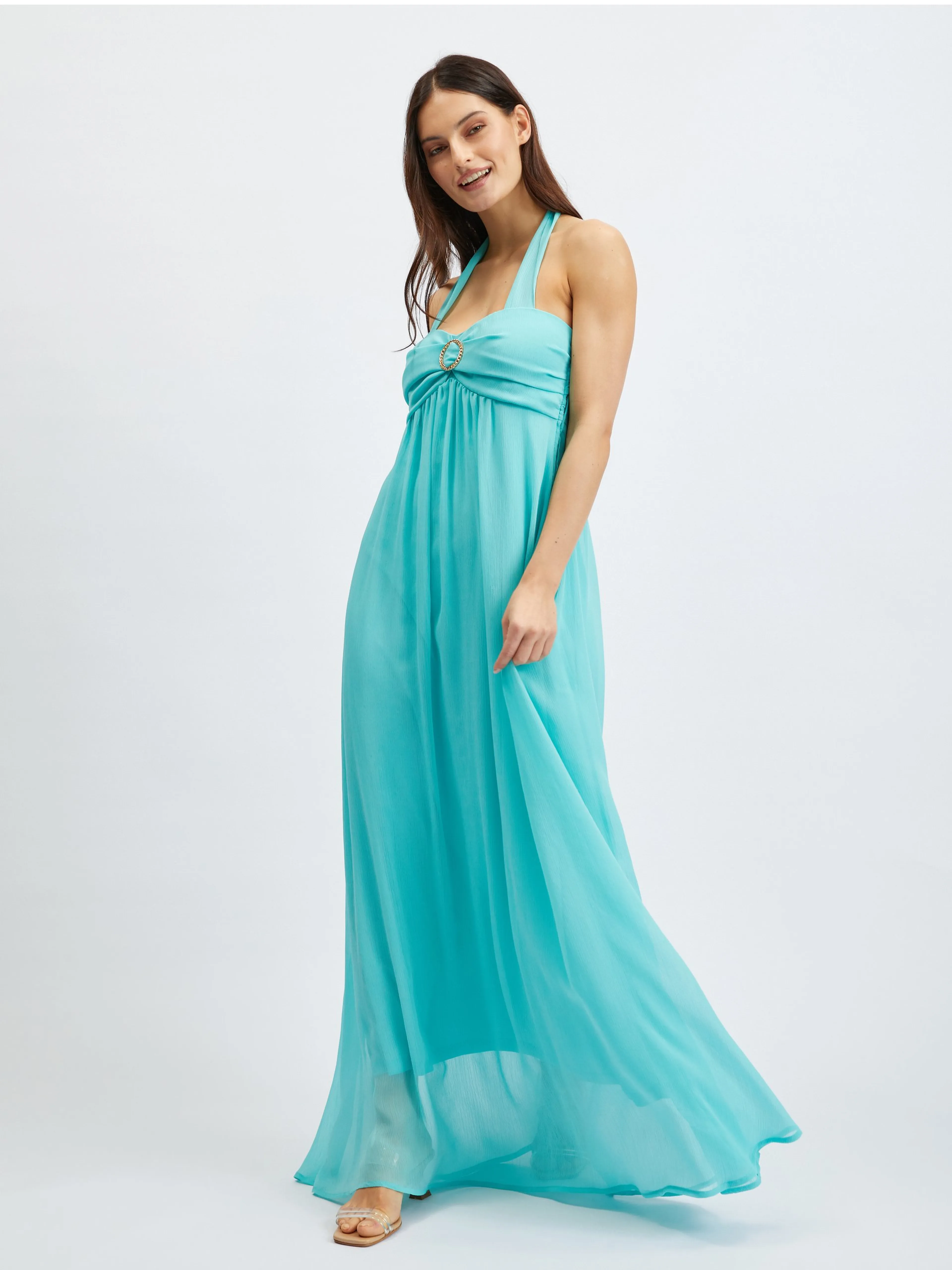 Türkisfarbenes Damen Maxikleid ORSAY