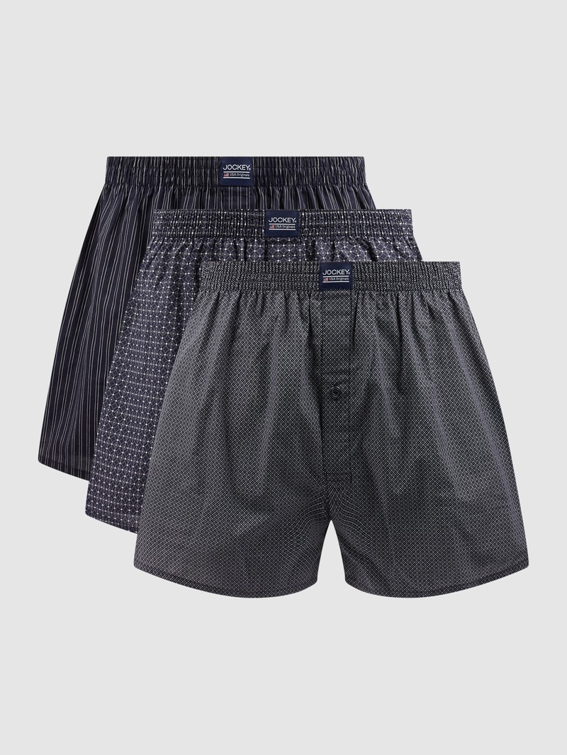 Boxershorts aus Baumwolle im 3er-Pack in dunkelblau