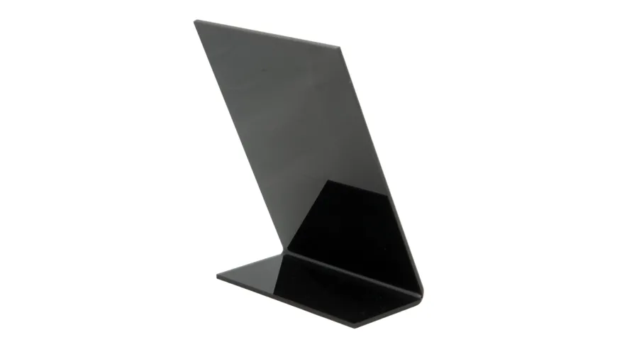 Securit® Tischaufsteller Acryl Kreidetafel  L-Vertikal , DIN A7, schwarz schwarz