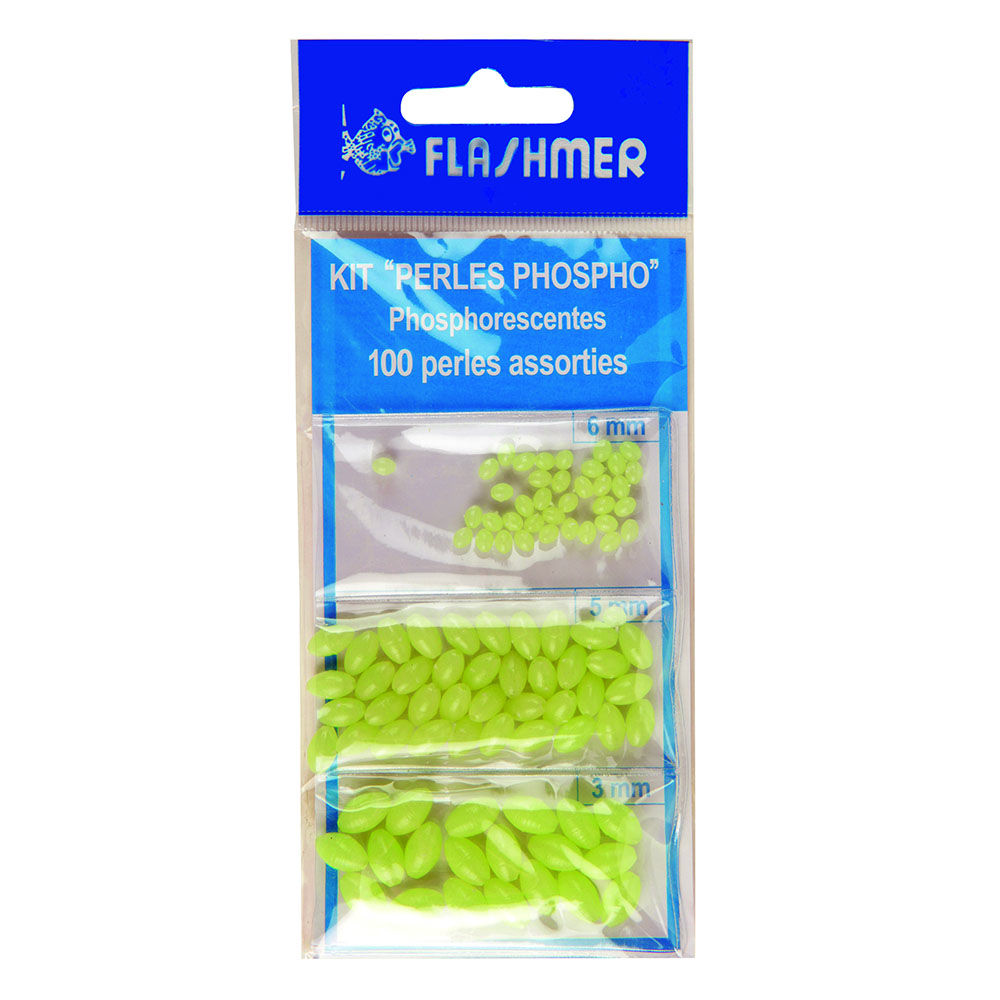 Kit of 100 flashmer phosphor beads (hard) ecoline