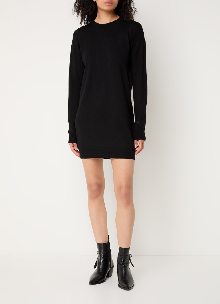 Rochie scurtă tricotată Kanjy din lână merinos cu spatele deschis de la Zadig&Voltaire