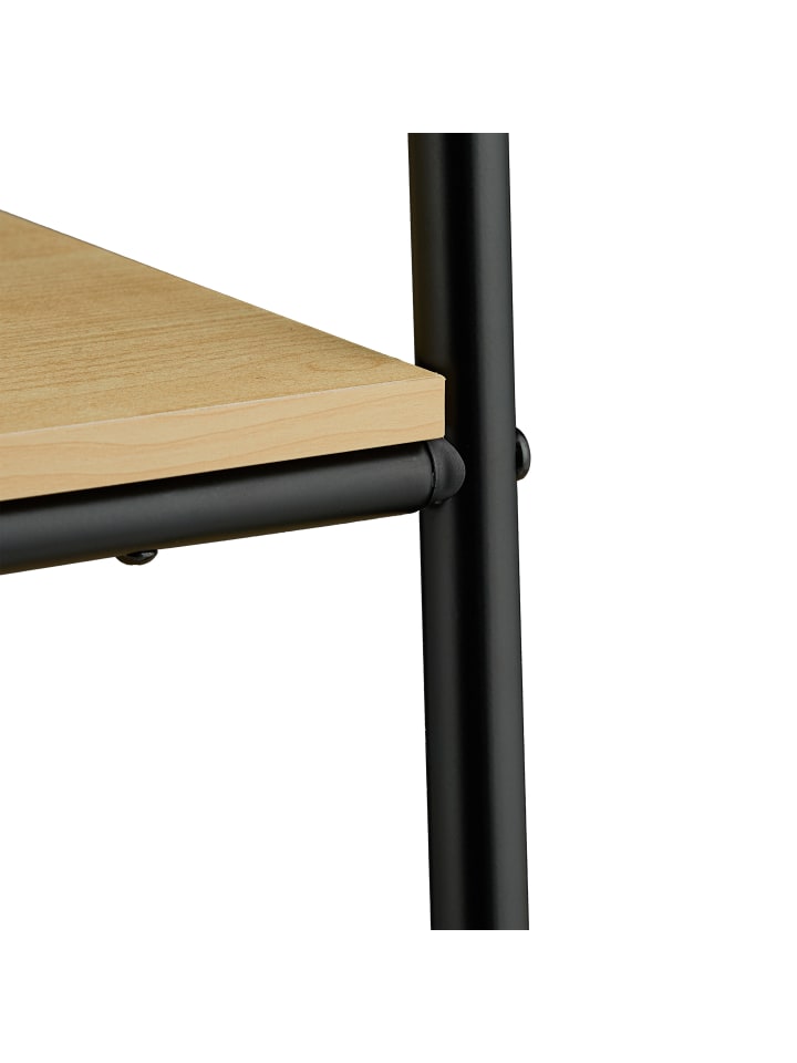 relaxdays Garderobe in Schwarz/ Natur - (B)100 x (H)150 x (T)41 cm günstig kaufen onesize