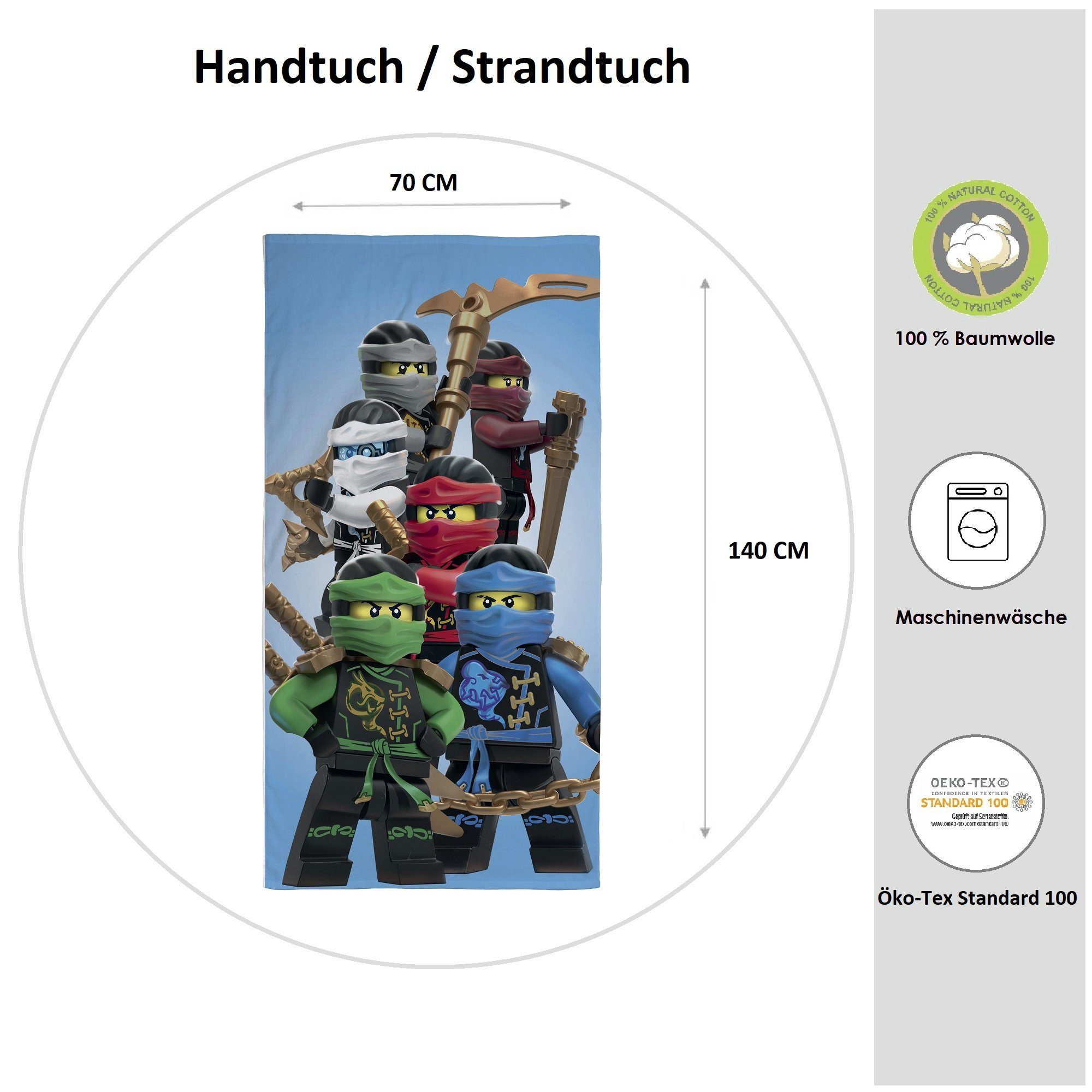 Familando Strandtücher Lego Ninjago Handtuch 