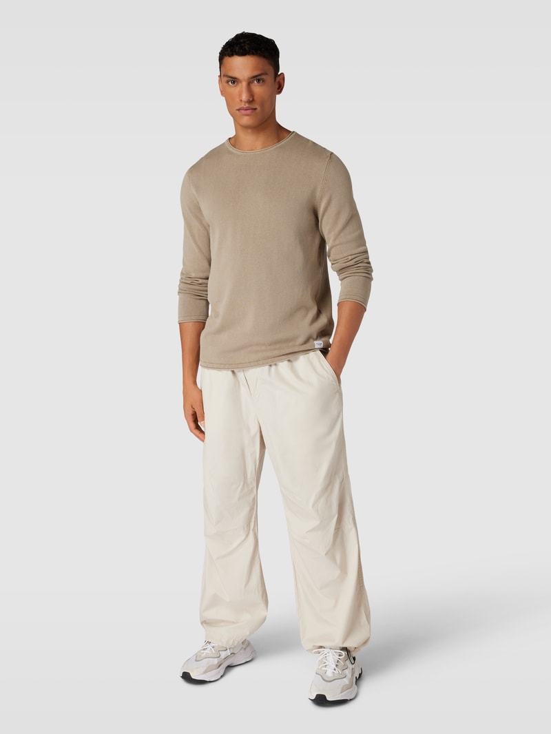 Longsleeve mit Rundhalsausschnitt Modell 'ELEO' in beige