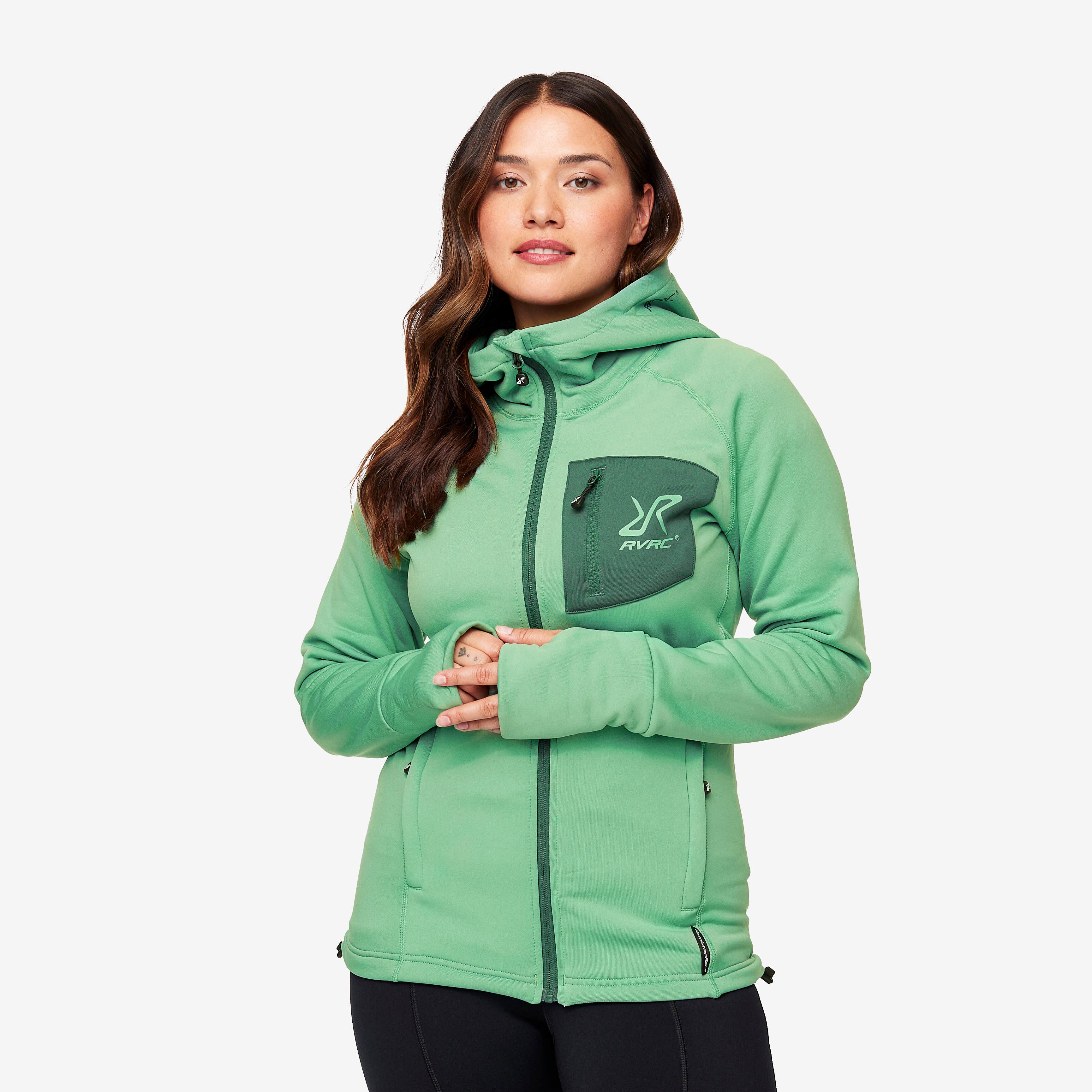 Illusion Hoodie Femme Malachite Green