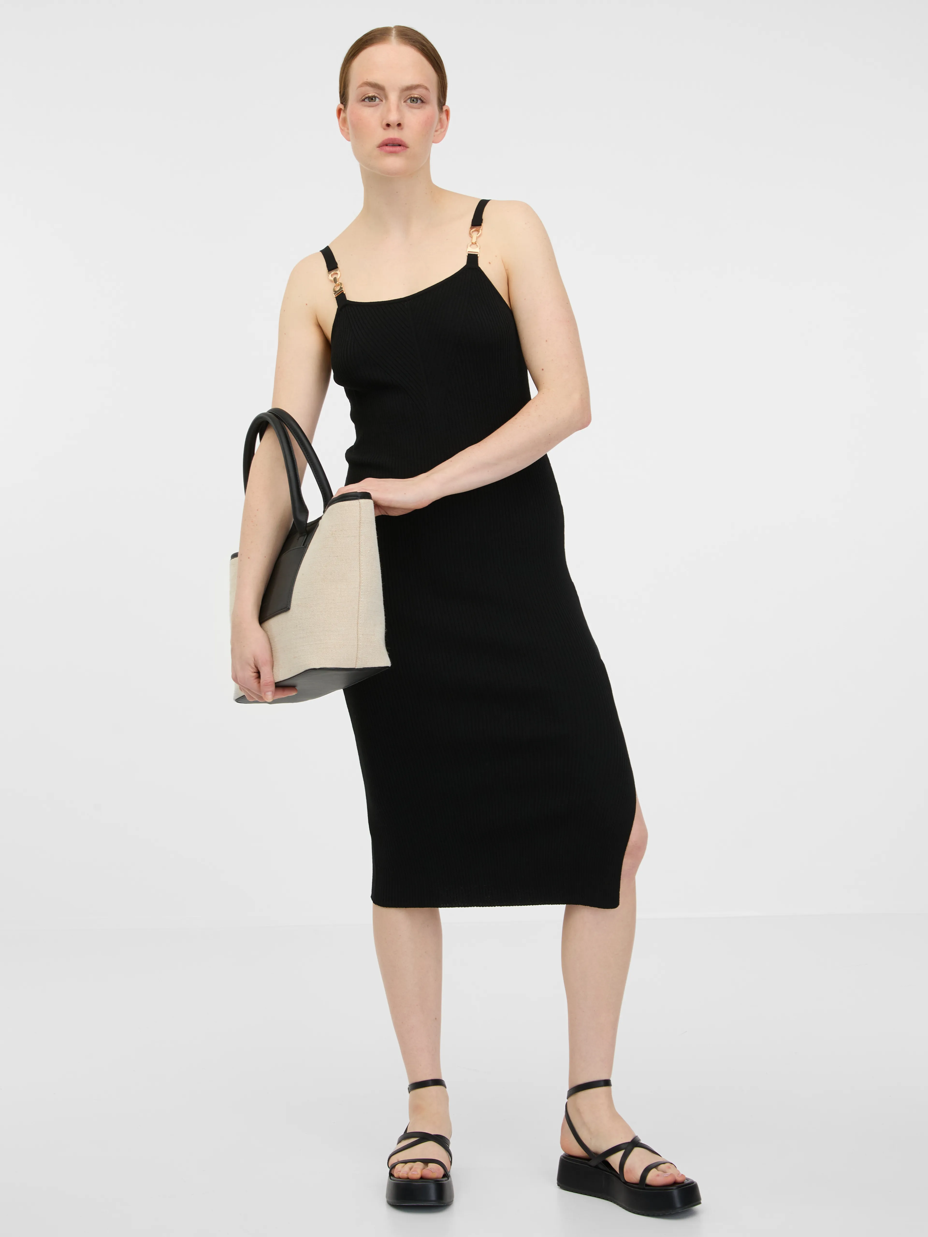 Schwarzes Damen Midikleid ORSAY
