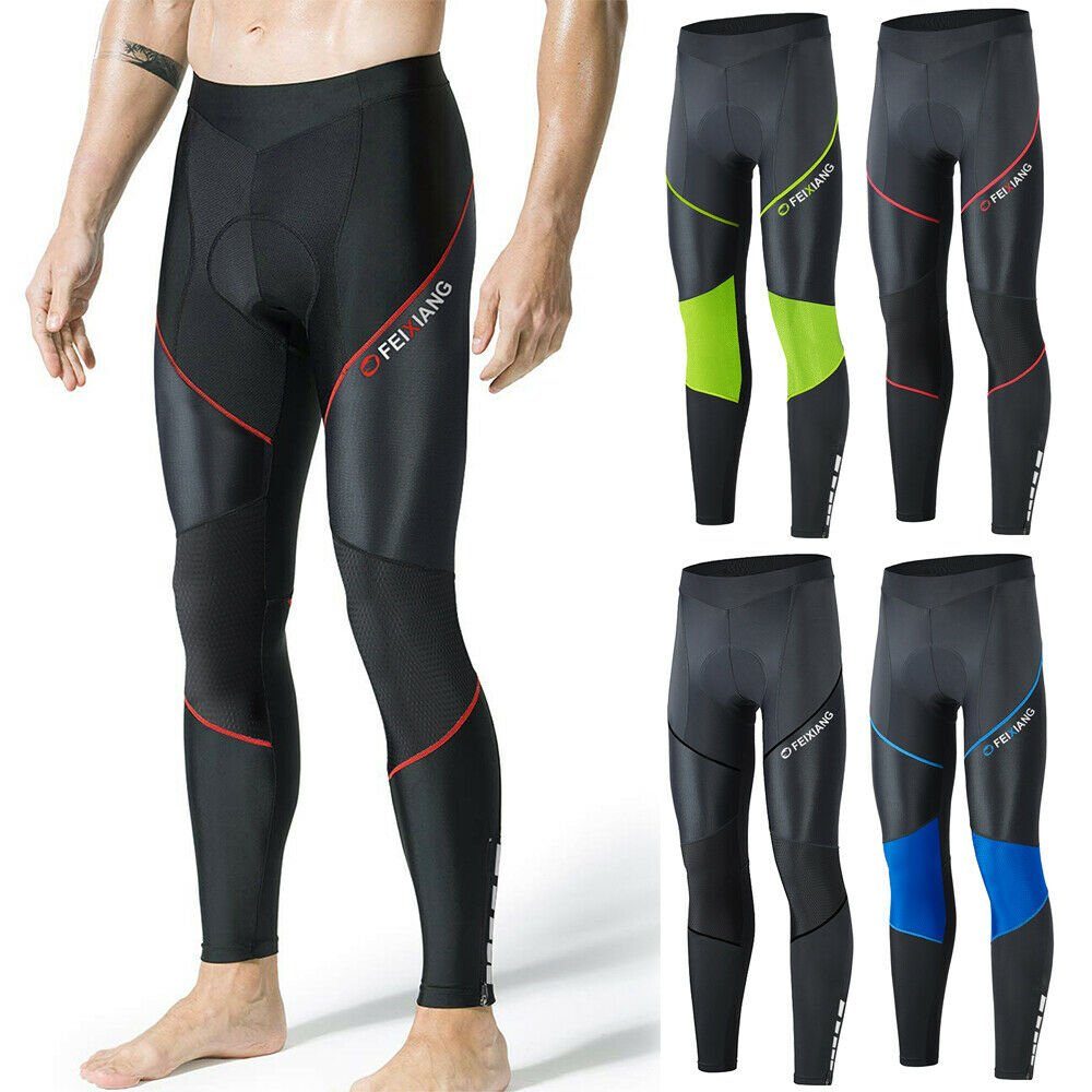 MEETYOO Fahrradhose Herren Lange Fahrradhose (Radlerhose Kompression, Radfahren Radhose) 3D Gel Laufhose Sport MTB Hose