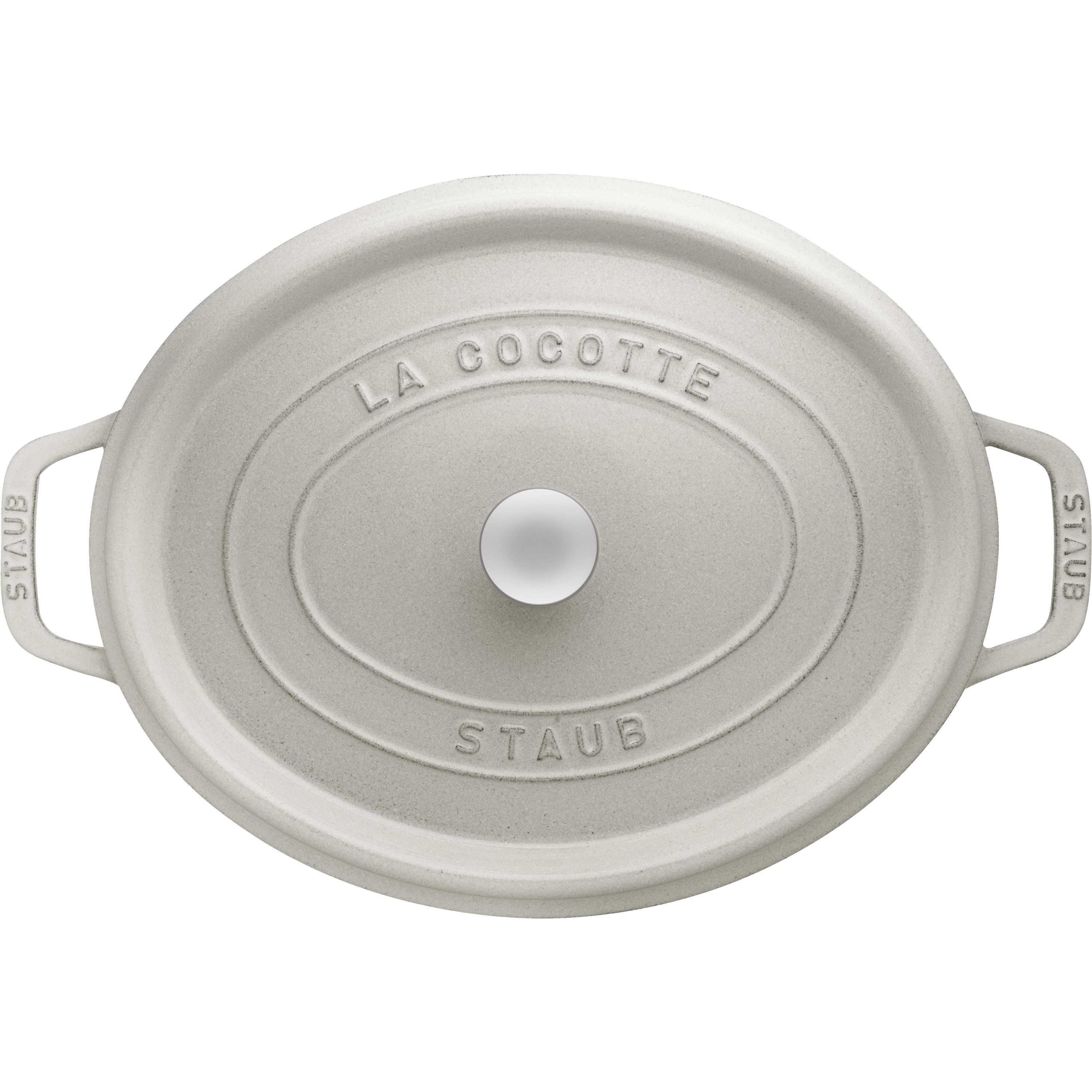 Cocotte 37 cm, oval, Weisser Trüffel, Gusseisen
