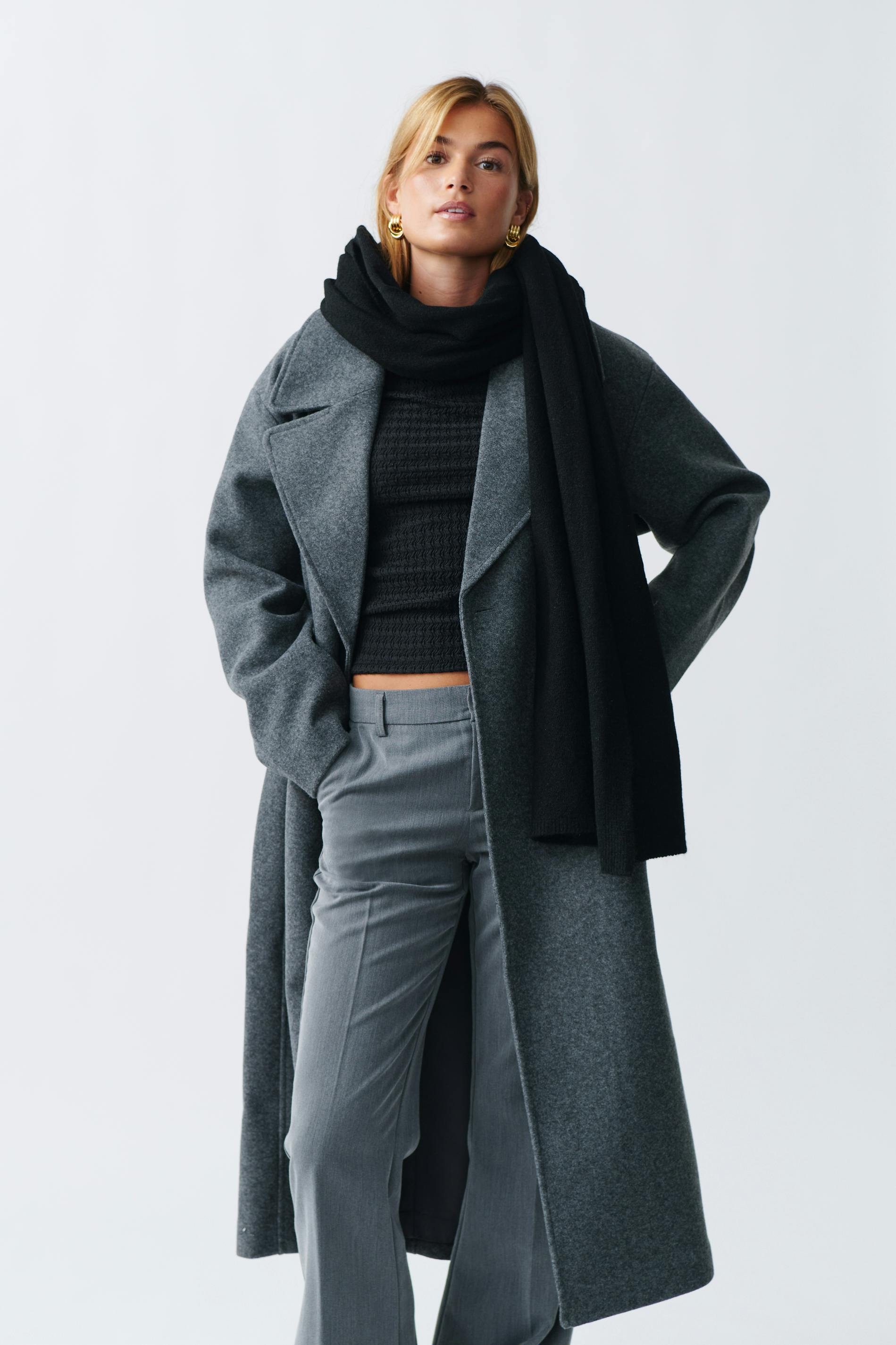 Soft knitted scarf