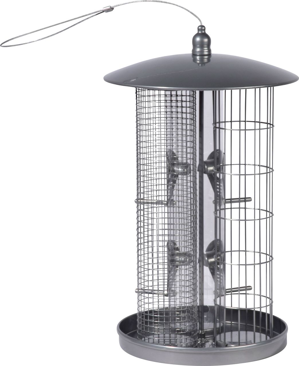 dobar 3-Kammer Futterspender aus Metall