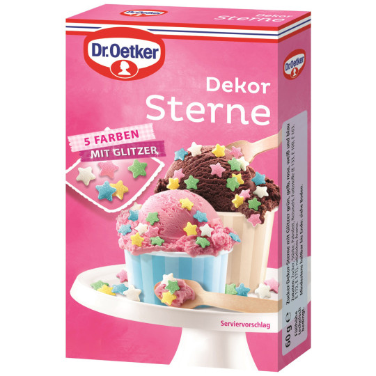 Dr.Oetker Dekor Sterne 5 Farben 60G