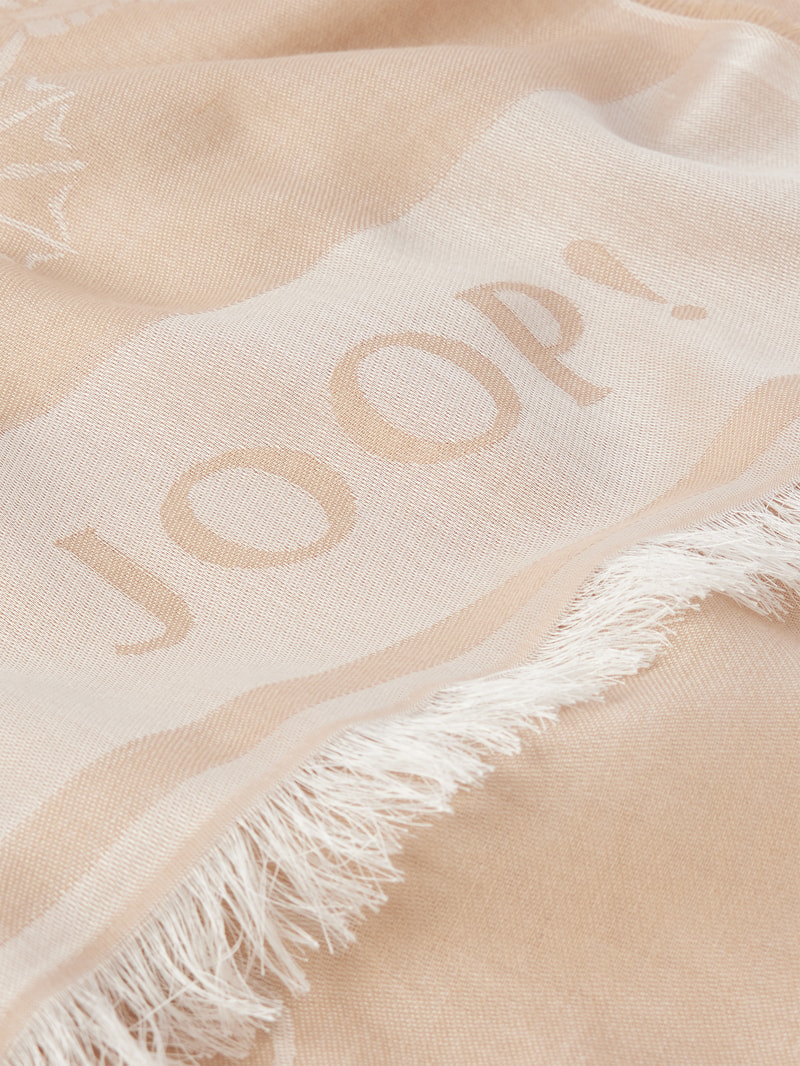 Schal mit Allover-Muster in beige