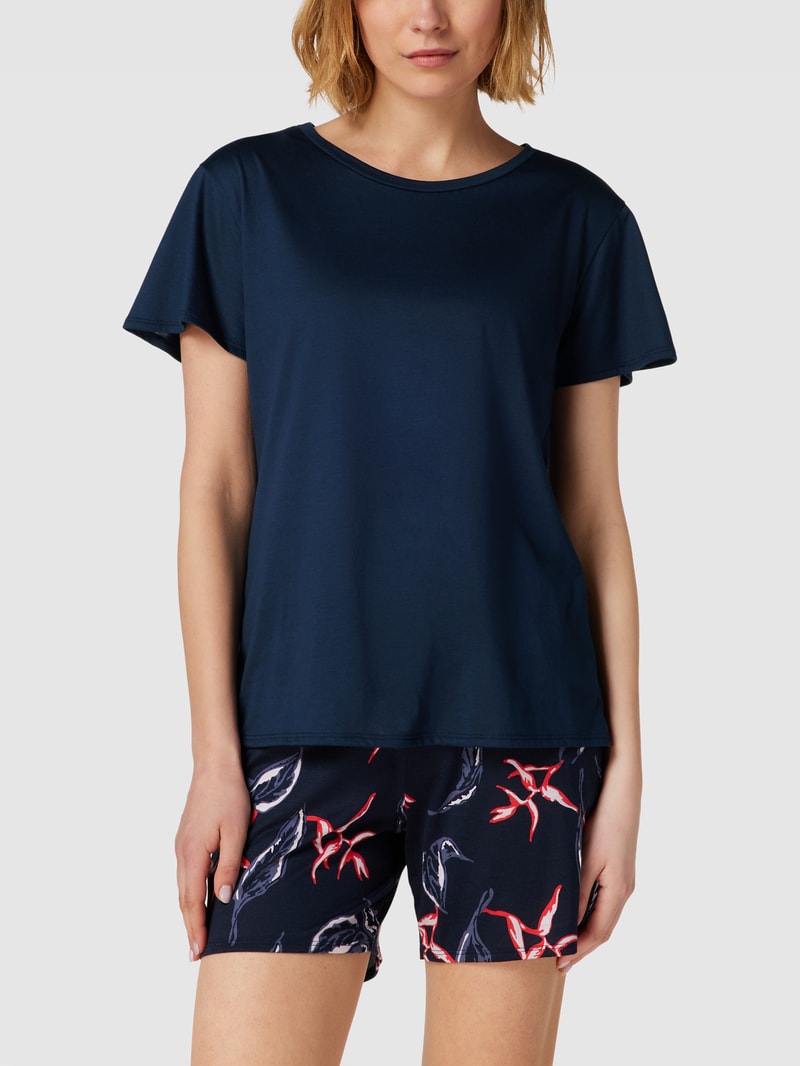Pyjama mit Allover-Muster in marineblau