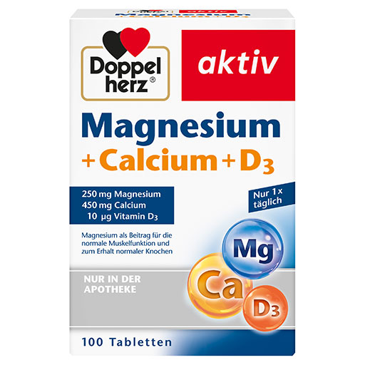 DOPPELHERZ Magnesium Calcium D3 Tabletten  100 St  Tabletten