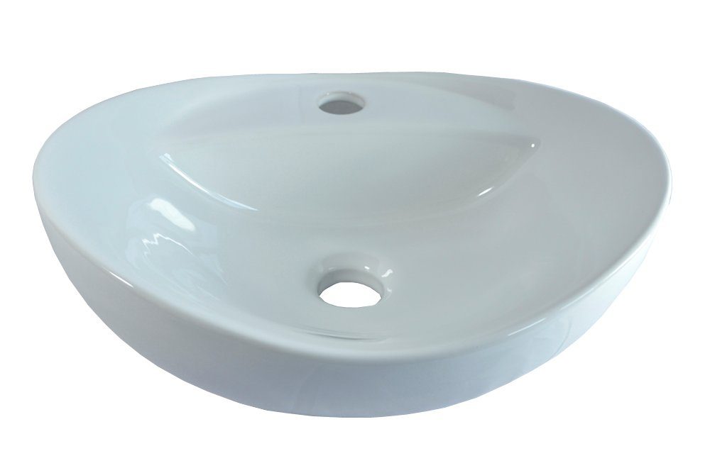 Preero Aufsatzwaschbecken Preero Aufsatzwaschbecken oval, 40,5x32,5cm, Waschbecken aufsatz, Aufsatz Waschbecken, Keramikwaschbecken, oval, Aufsatzwaschbecken klein