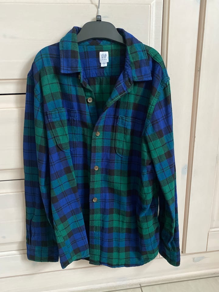 GAP Hemd in Blau/ Grün günstig kaufen 152/158