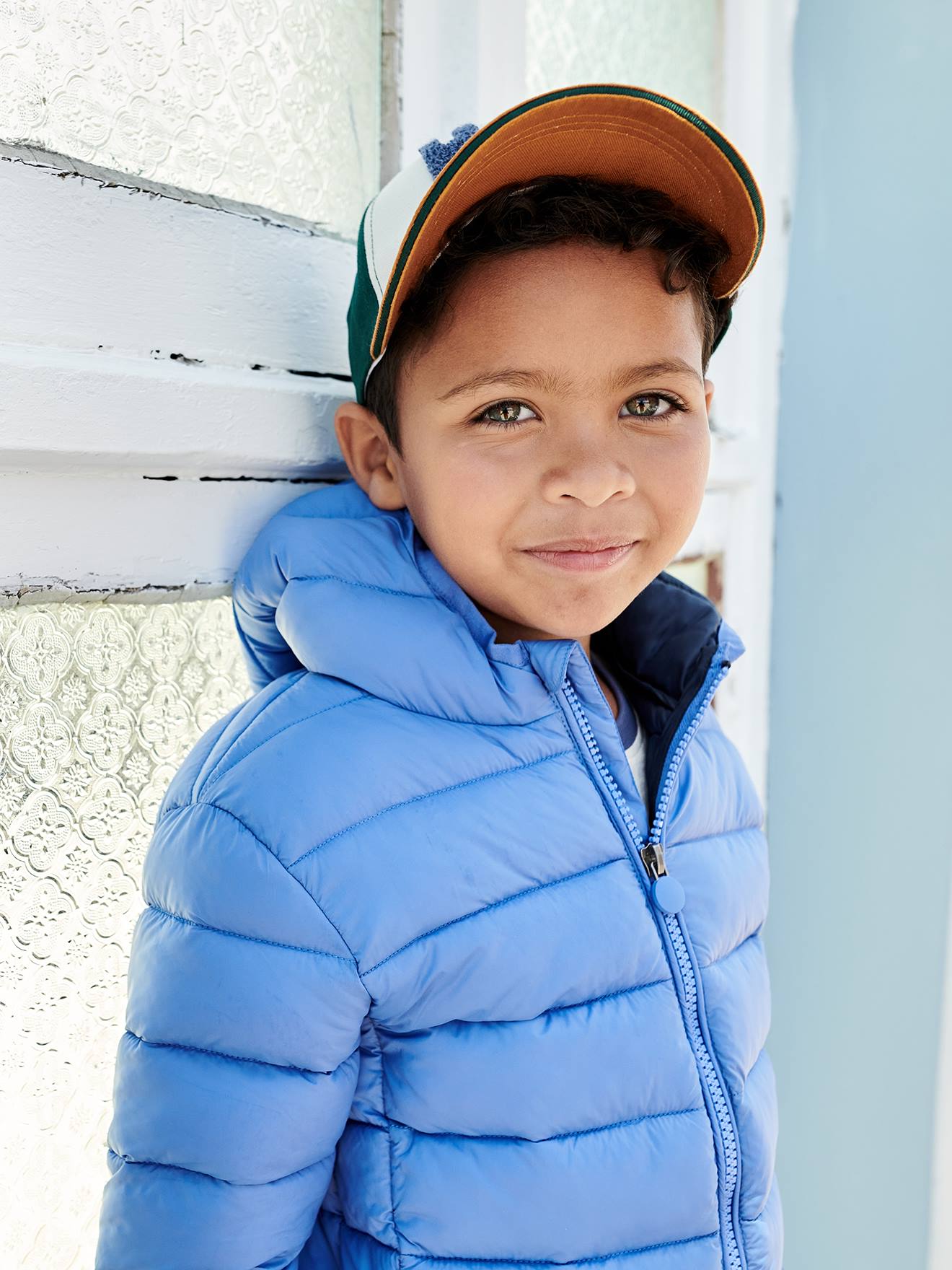 Vertbaudet Jungen Light-Steppjacke mit Wattierung aus Recycling-Polyester - dunkelgrau
