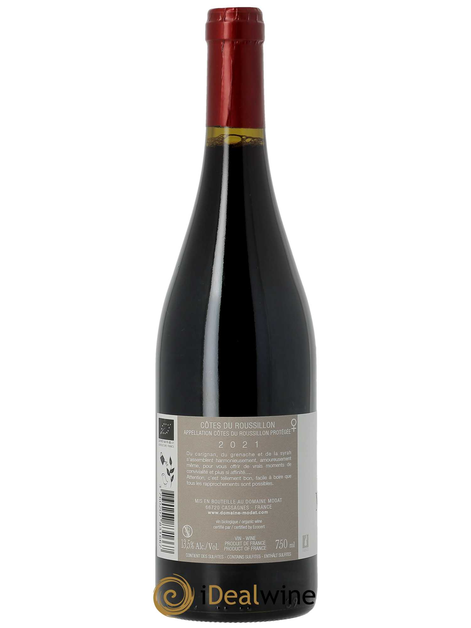 Côtes du Roussillon Modat (Domaine) Petit Modat'mour  2021 - Lot de 1 Bouteille