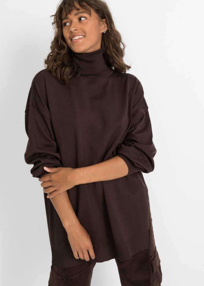 Langer Rollkragenpullover