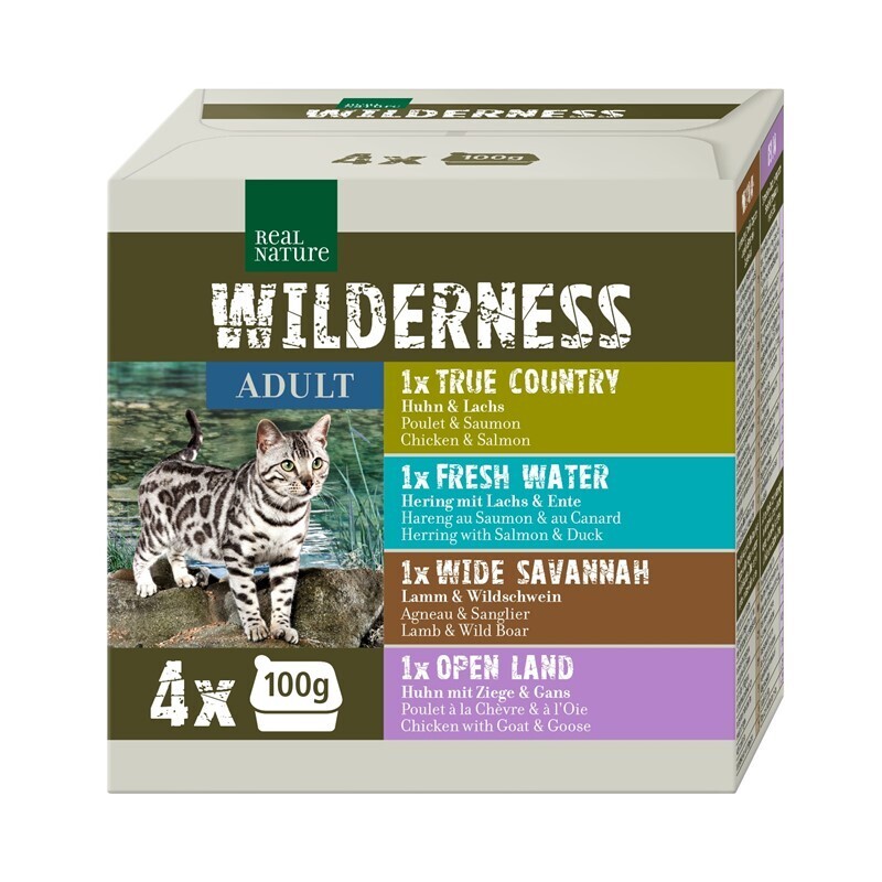 REAL NATURE Nassfutter REAL NATURE WILDERNESS Adult Multipack 4x100g Multipack 2