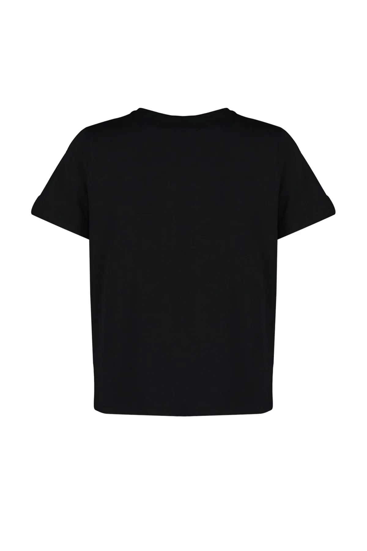 Trendyol Curve  Schwarzes Basic-Strick-T-Shirt mit Rundhalsausschnitt TBSSS22TS0733