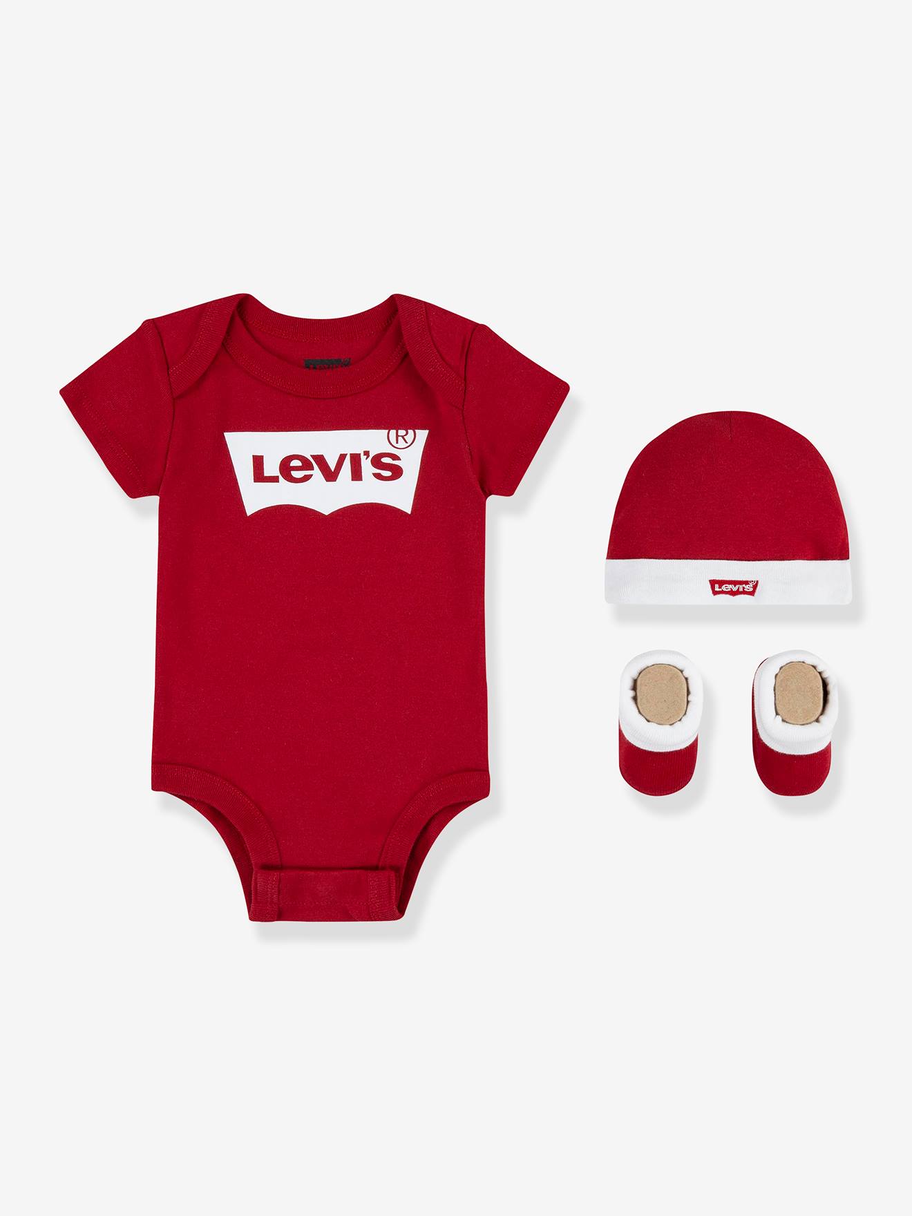 Levis Baby-Set: Body, Mütze & Schühchen BATWING Levi's - rot