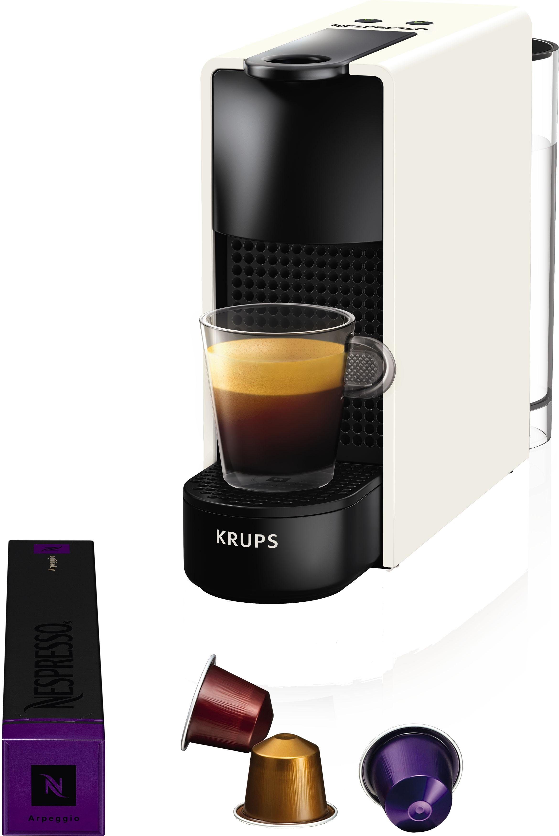 Nespresso Kapselmaschine XN1101 Essenza Mini von Krups, Wassertank: 0,6 L, inkl. Willkommenspaket mit 14 Kapseln