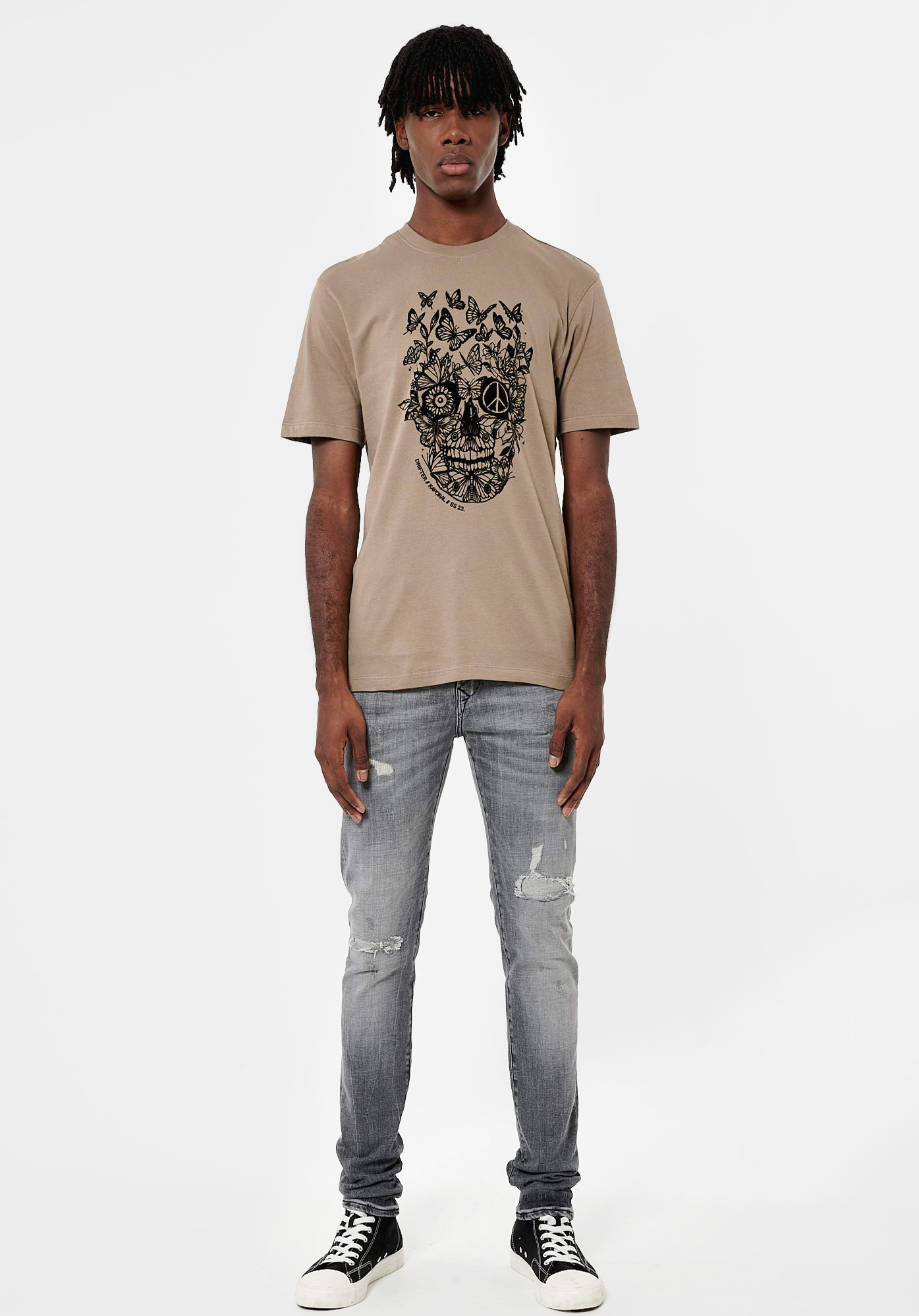 CLAES  T-shirt kaki Homme en 100% coton