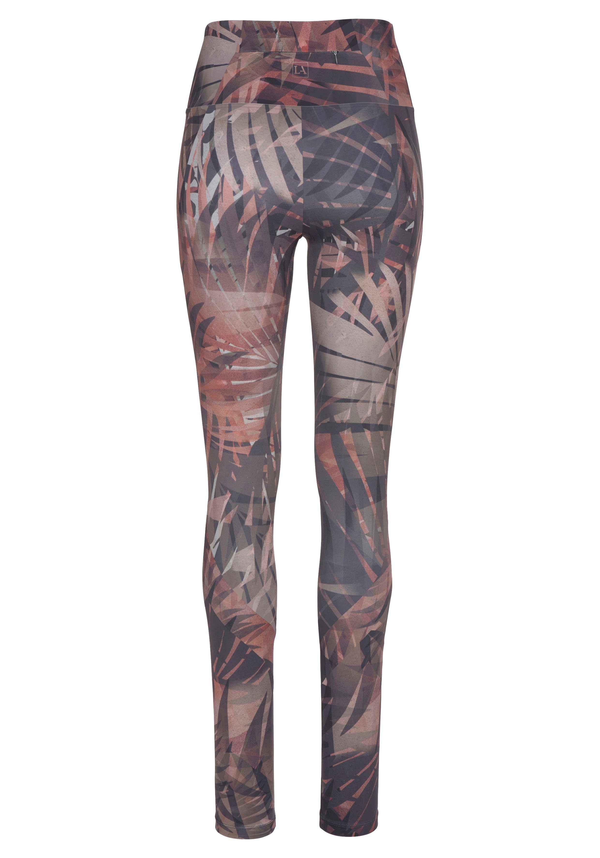 LASCANA ACTIVE Leggings Tropical mit abstraktem Palmenprint, Loungewear