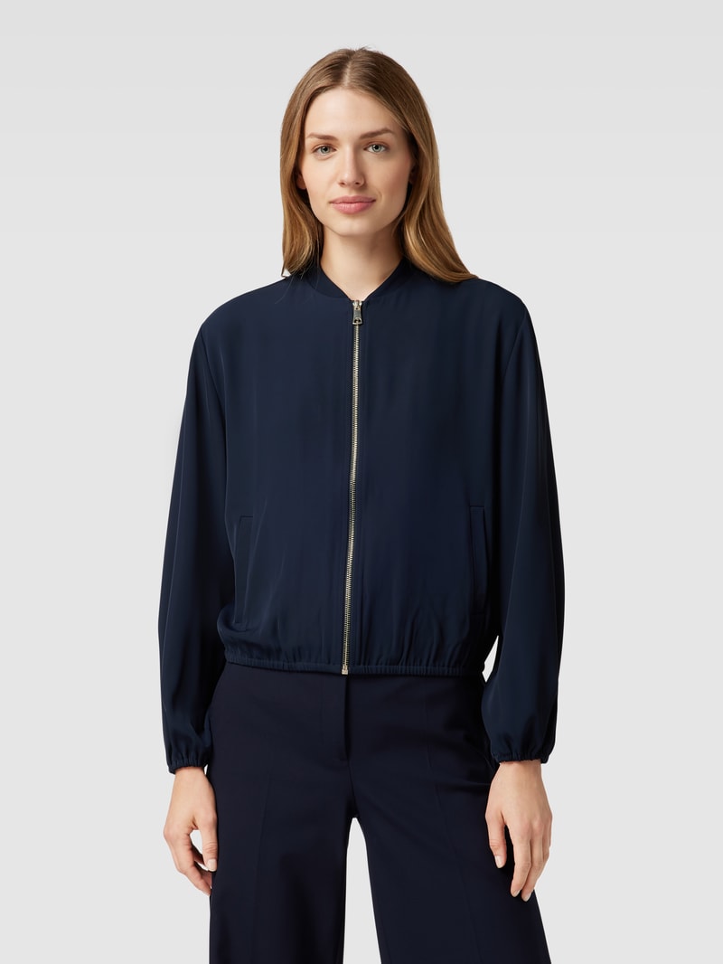 Bomberjacke mit Reißverschluss in marineblau