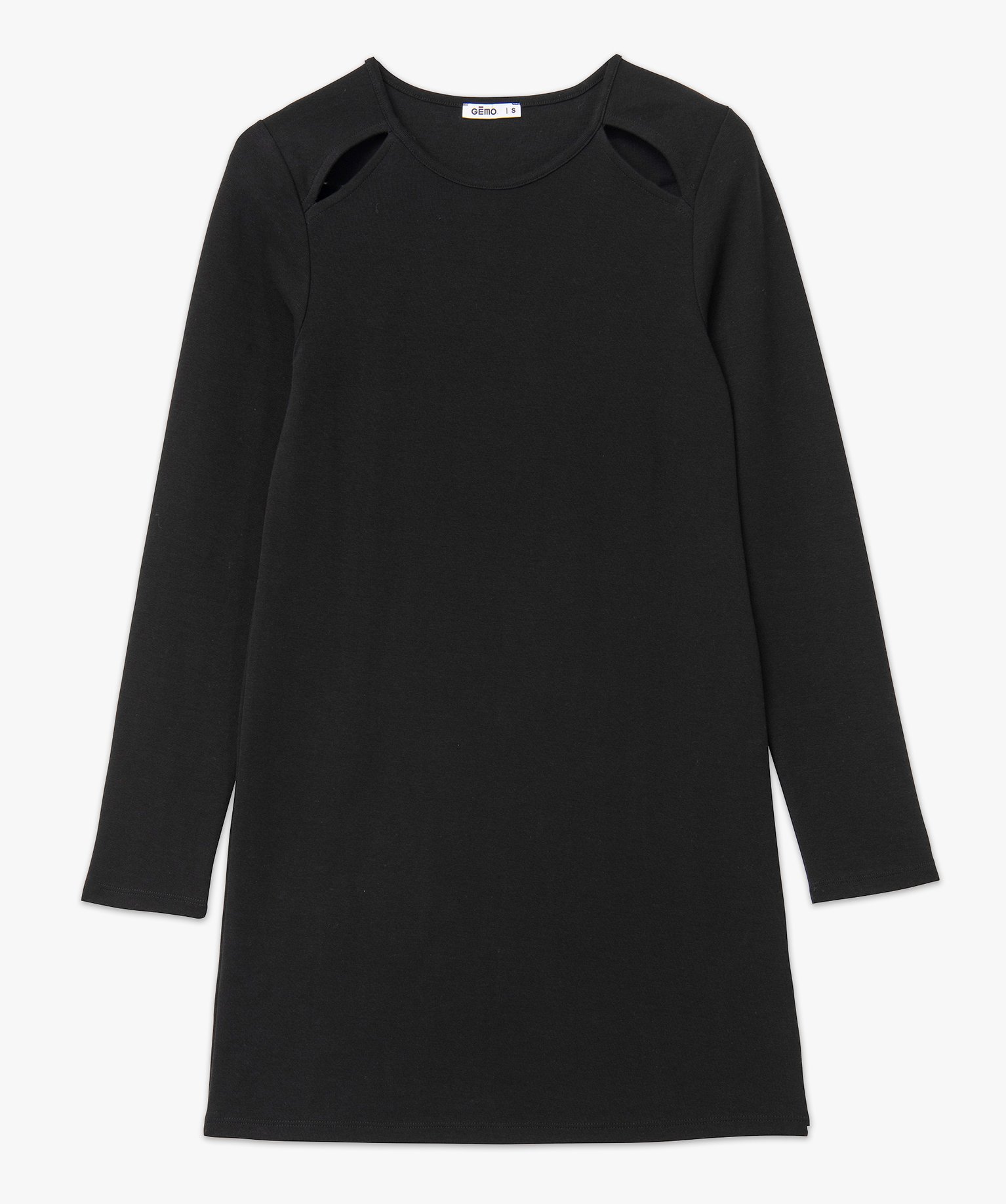 Robe en maille à manches longues femme noir | GEMO