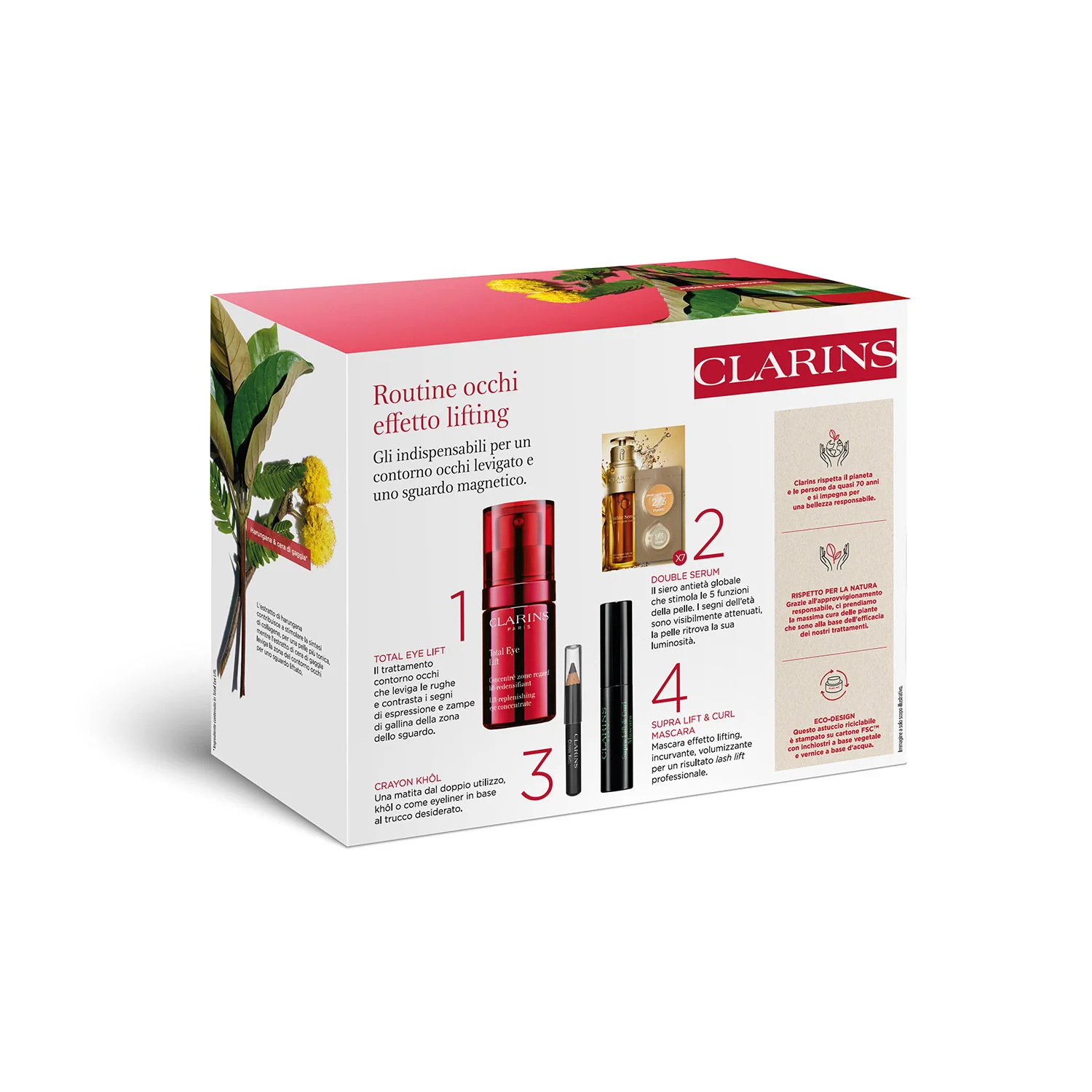 Oogverzorgingsset met liftend effect - Oog- en lippenset, liftende set, anti-rimpel oogcontour