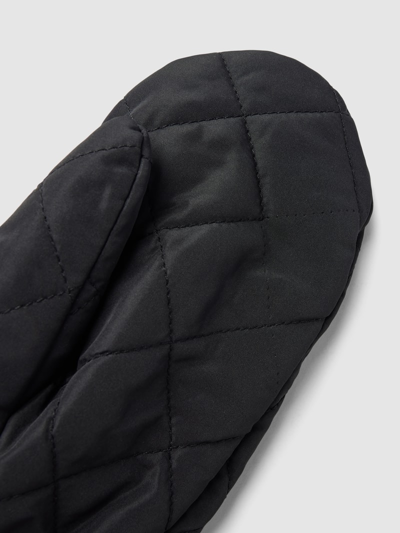 Handschuhe in Stepp-Optik in schwarz