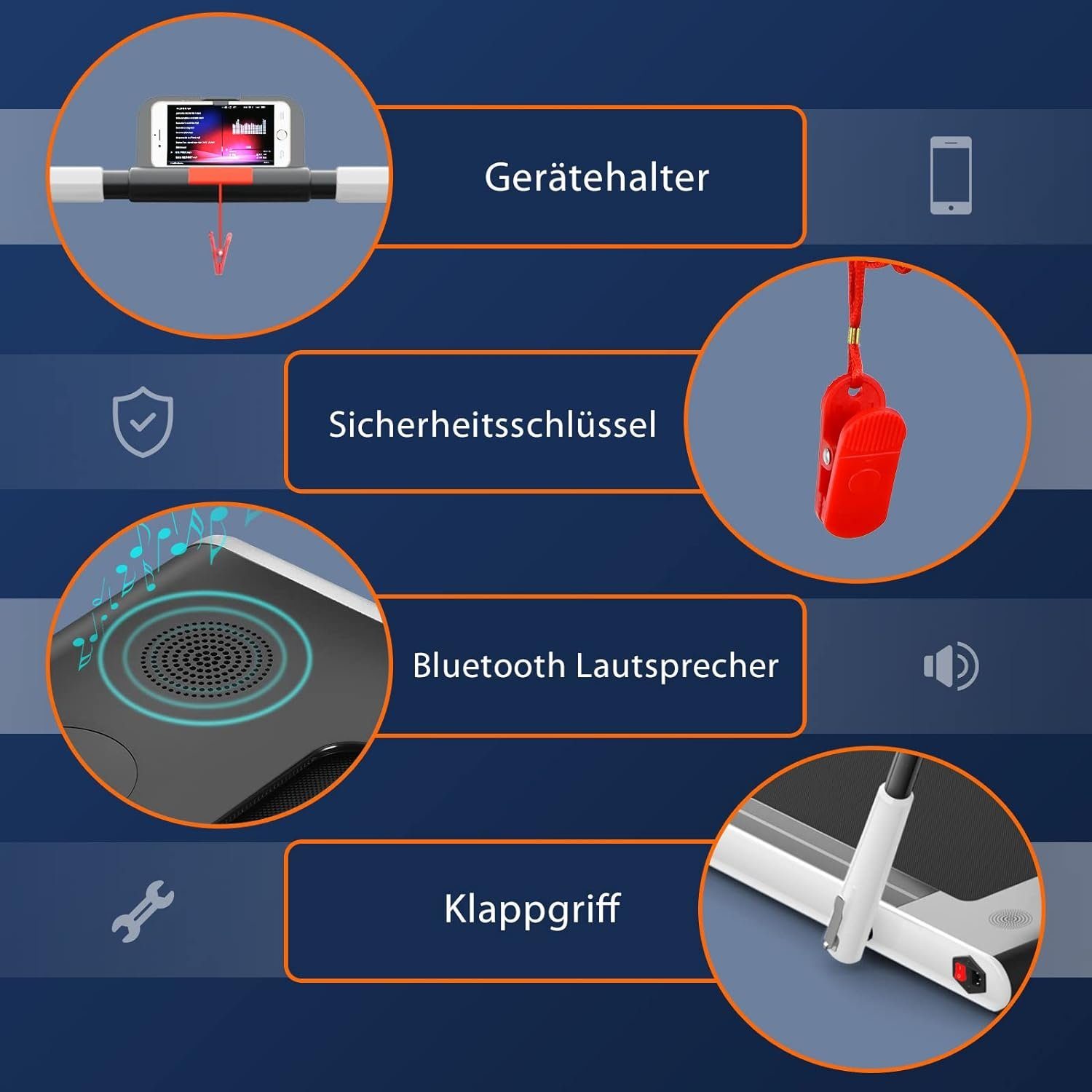 COSTWAY Laufband (2 in 1 Laufband Zuhause 1-12 km/h, Transport und Flexibilität), Laufband Zuhause, mit APP, Bluetooth und Fernbedienung