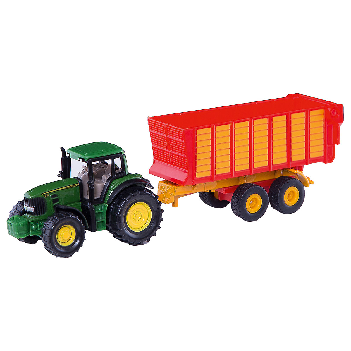 SIKU 1650 John Deere mit Silagewagen
