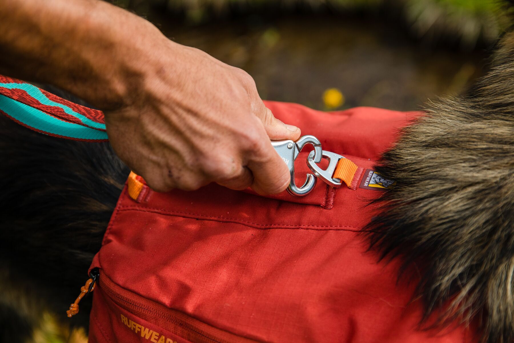 Ruffwear Hundeleinen Ruffwear Flat Out™ Leine blau/ türkis/ rot